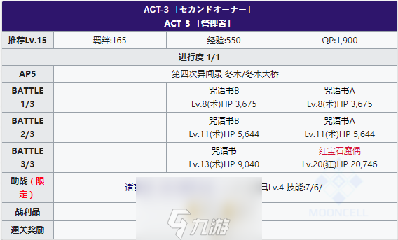 FGOFZ联动复刻ACT-3配置攻略 剧情关卡敌人配置一览