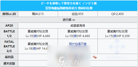 FGO泳裝三期威基基海灘配置攻略 海灘自由本配置掉落詳解