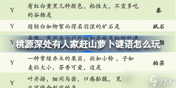 桃源深處有人家趕山蘿卜謎語(yǔ)答案匯總 趕山蘿卜謎語(yǔ)題目答案是什么[多圖]