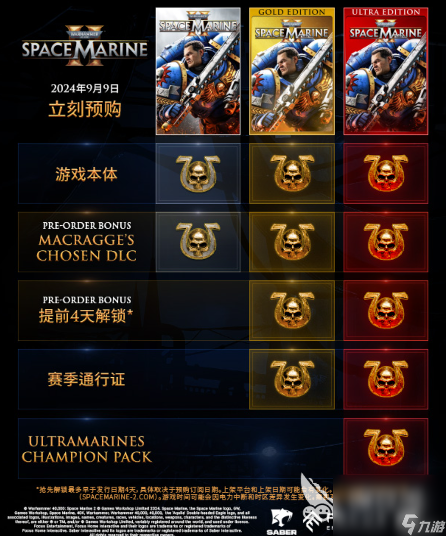 战锤40K星际战士2终极版有什么 战锤40K星际战士2预购奖励有什么