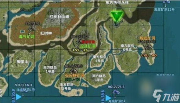 方舟生存进化孤岛全矿洞位置在哪