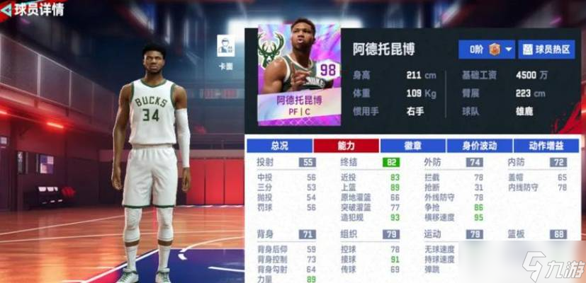 NBA巔峰對(duì)決字母哥陣容怎么玩