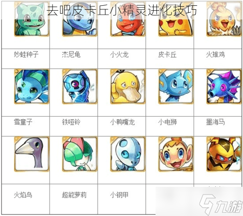 去吧皮卡丘小精靈進(jìn)化技巧