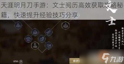 <a id='link_pop' class='keyword-tag' href='https://www.9game.cn/tymyd/'>天涯明月刀手游</a>：文士阅历高效获取攻略秘籍，快速提升经验技巧分享