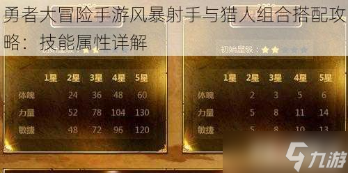 勇者大冒險手游風暴射手與獵人組合搭配攻略：技能屬性詳解
