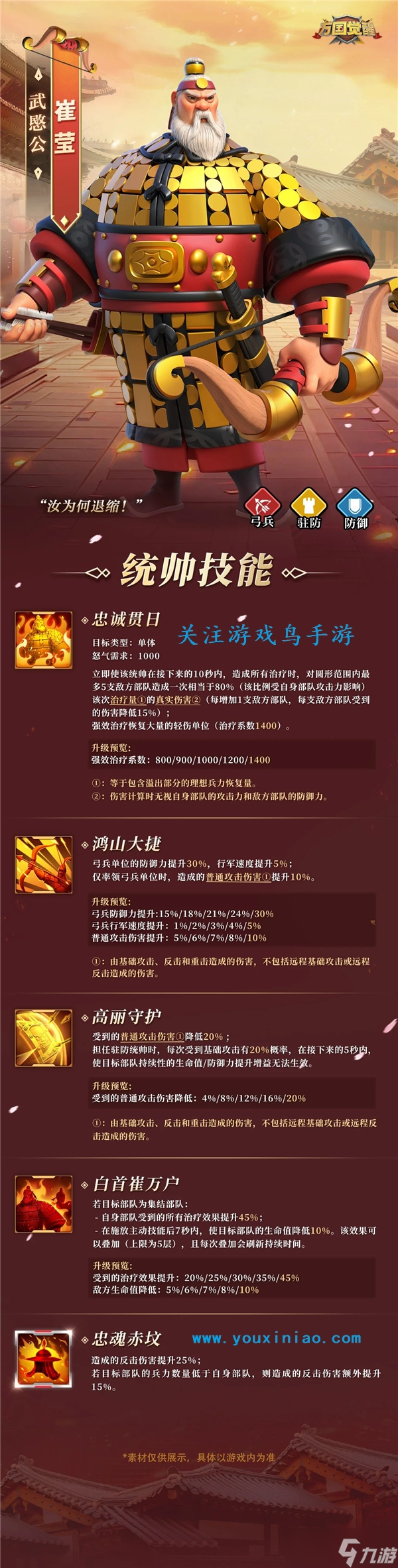 萬國覺醒九代弓兵崔瑩技能是什么