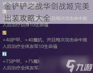 金铲铲之战华剑战姬完美出装攻略大全