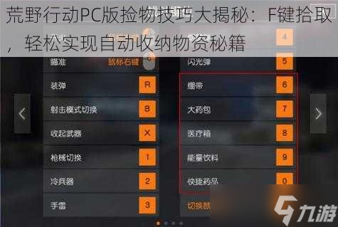 荒野行动PC版捡物技巧大揭秘：F键拾取，轻松实现自动收纳物资秘籍