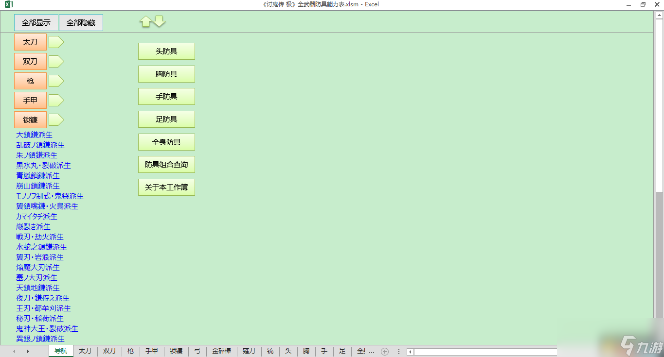 讨鬼传极 全武器防具能力表 升级路线素材组合技能