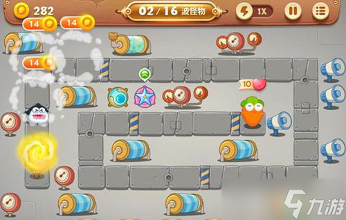 保卫萝卜3工厂第7关怎么过 第7关金萝卜通关攻略