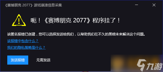 《赛博朋克2077》报错崩溃解决方法说明