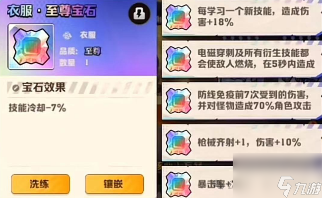 【向僵尸开炮】衣服部位完美宝石搭配！关键宝石有哪几个？！