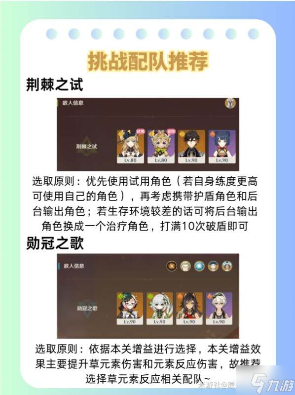 原神荆棘与勋冠1-3关攻略总汇 荆棘与勋冠活动全通关攻略