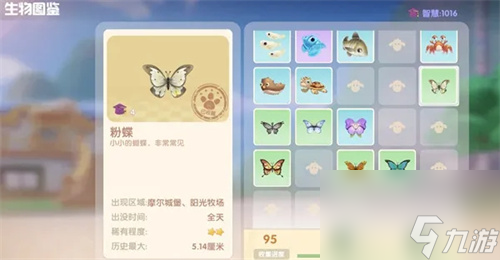 摩爾莊園蝴蝶圖鑒一覽