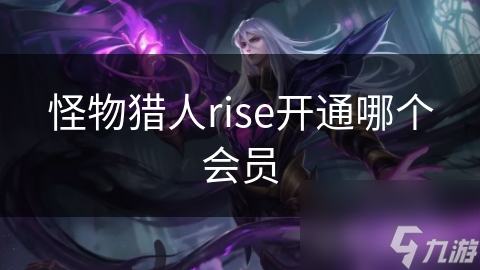 怪物獵人rise開通哪個會員