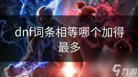dnf词条相等哪个加得最多