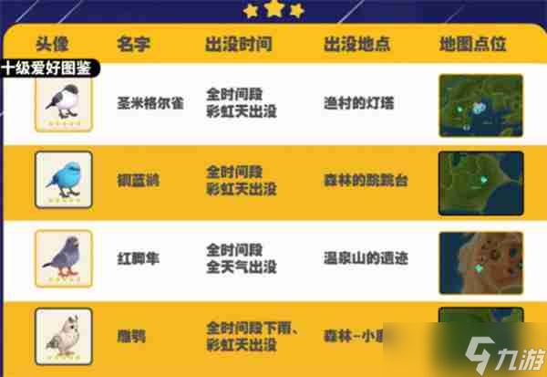 心动小镇观鸟图鉴 心动小镇观鸟注意事项