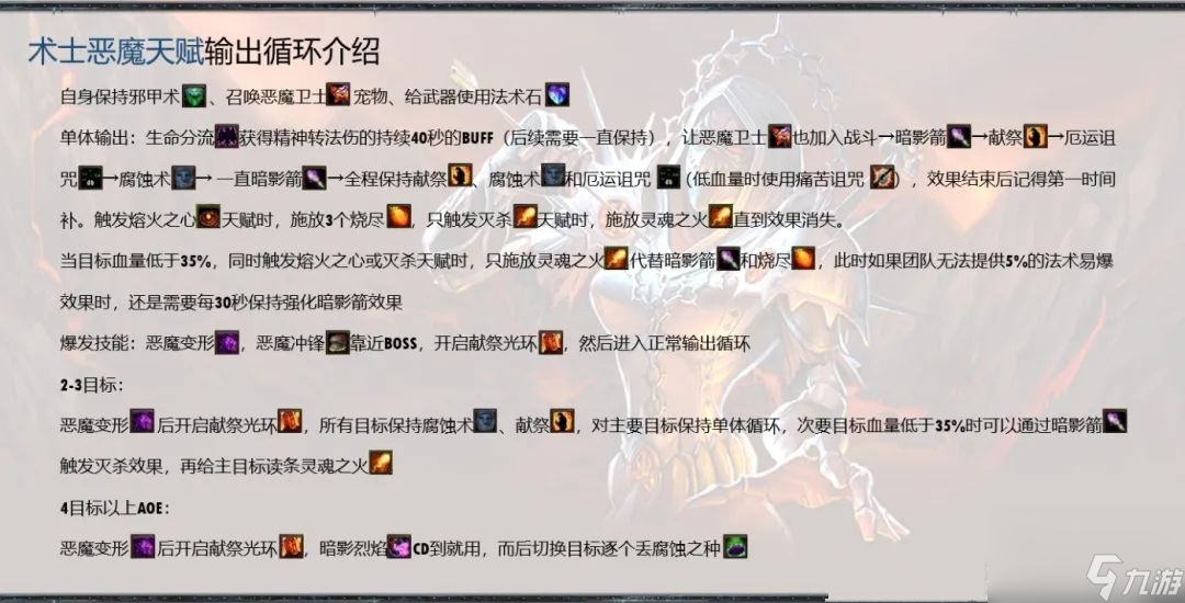 《魔獸世界懷舊服》wlk惡魔術雕文如何選擇