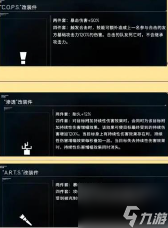 《硬核机甲启示》金配件一览