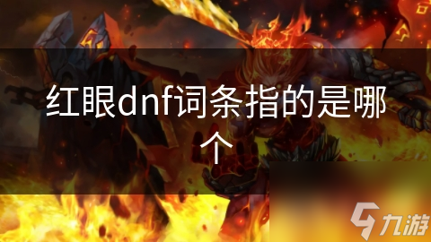 紅眼dnf詞條指的是哪個