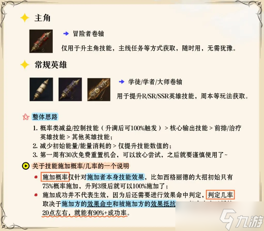 《龍息神寂》技能卷軸優(yōu)先級(jí)