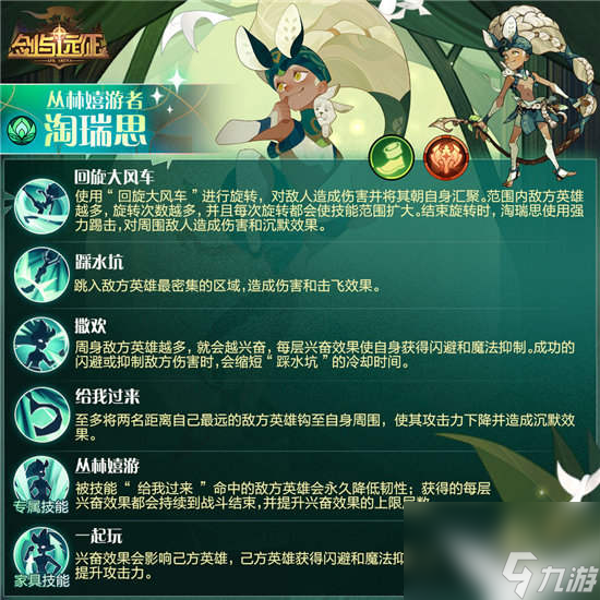 剑与远征淘瑞思怎么样 剑与远征丛林嬉游者淘瑞思技能一览