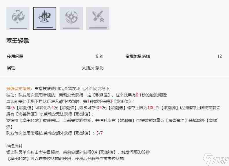 尘白禁区茉莉安幽潮技能是什么 茉莉安幽潮技能攻略