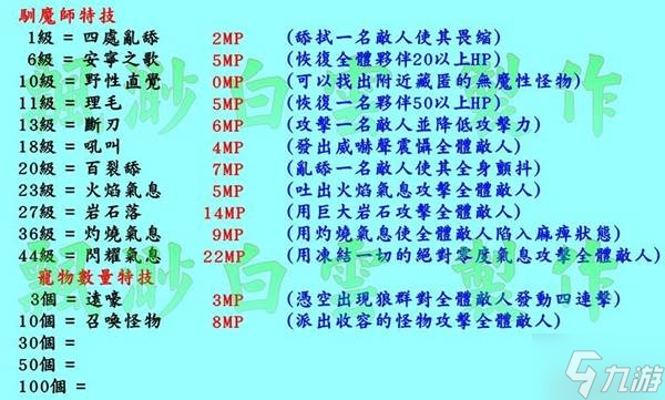 《勇者斗恶龙3重制版》各职业技能及解锁等级一览