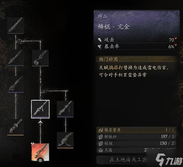 《黑神话悟空》一周目武器制作推荐