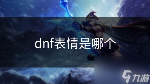 dnf表情是哪個(gè)