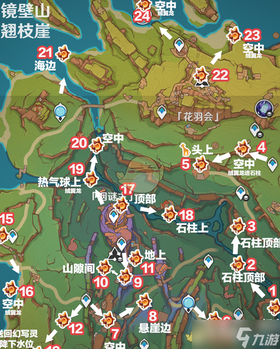 《原神》5.2火神瞳收集路线分享