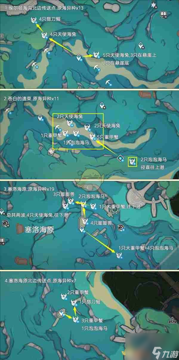 原神异海凝珠采集路线图介绍