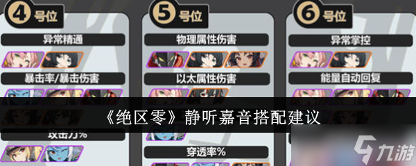 《绝区零》静听嘉音搭配建议