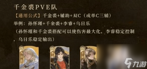 摇光录乱世公主千金裘这一角色如何进行阵容搭配 角色阵容搭配详解