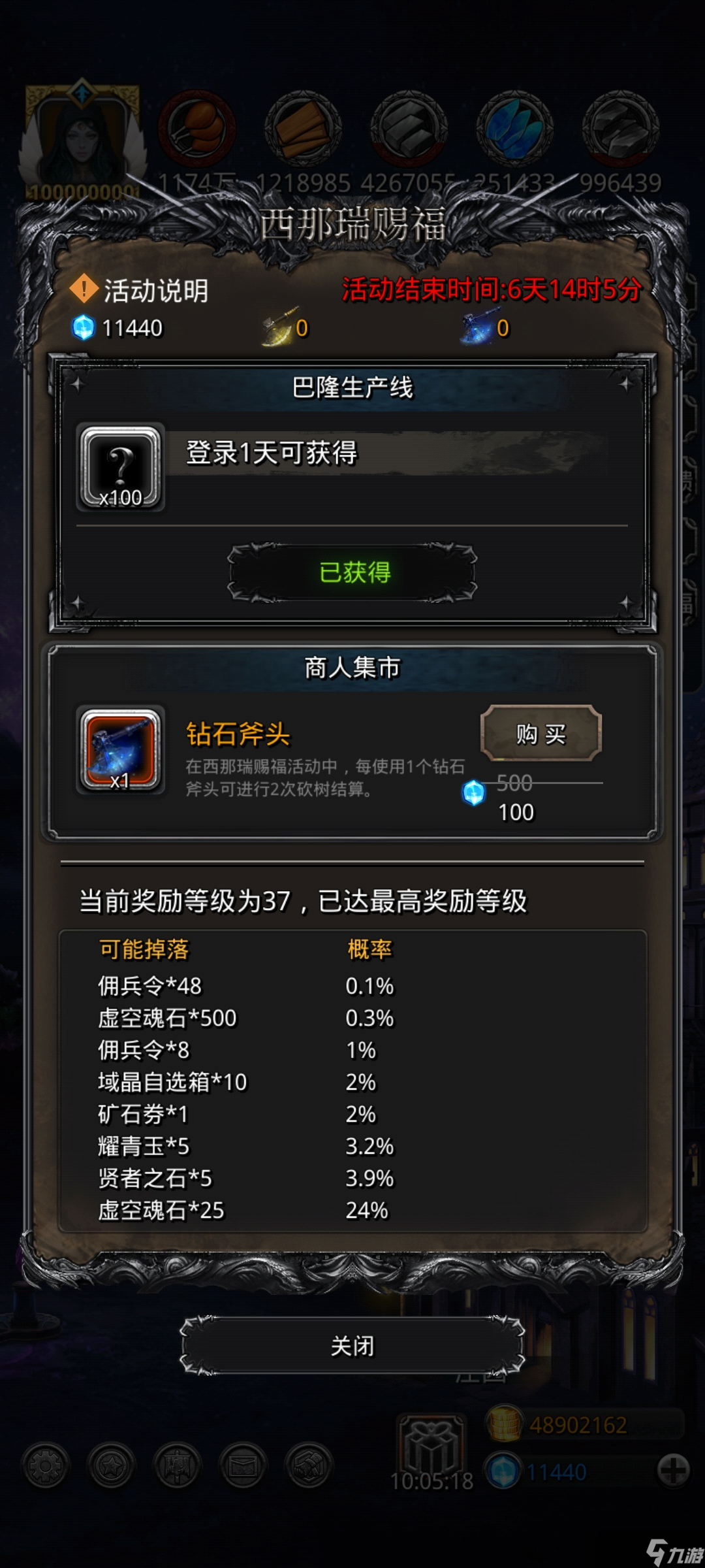 地下城堡2:黑暗觉醒伐木礼包分析——2.0版本