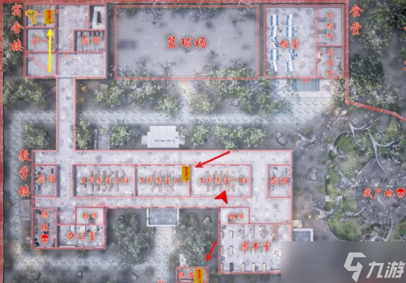 《灵异校园》各关血符位置