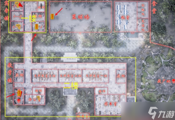 《灵异校园》各关血符位置