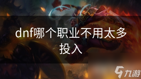 dnf哪个职业不用太多投入