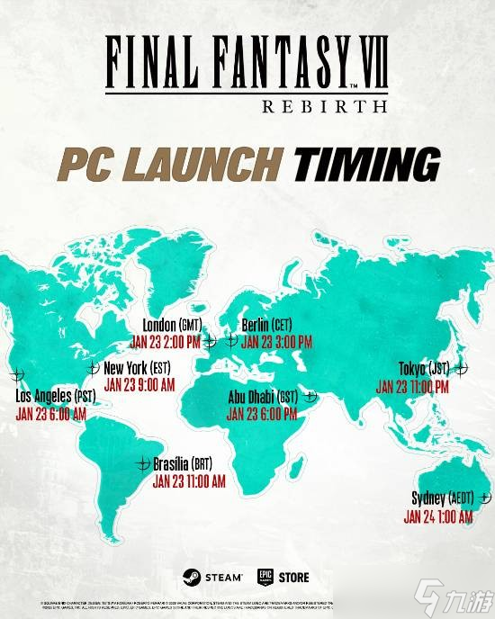 FF7重生PC版全球解锁时间公布1月23日晚上10点发售
