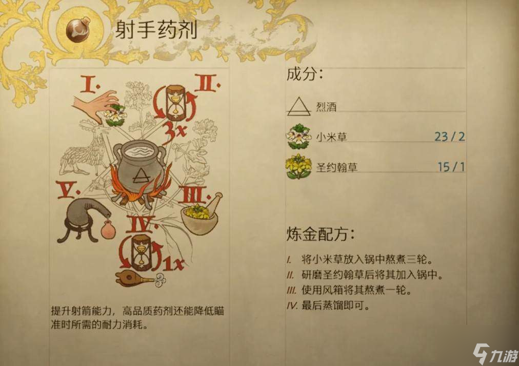 天国拯救2射手药剂怎么做射手药剂配方截图