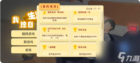 我独自生活成就怎么达成