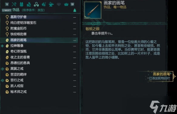 《宣誓》画家的画笔位置介绍