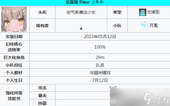 《苍雾世界》支援角色一览