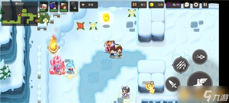 《坎公骑冠剑》普通难度8-1雪山入口关卡通关攻略