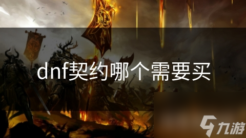 dnf契约哪个需要买截图