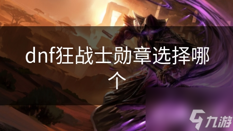 dnf狂戰(zhàn)士勛章選擇哪個