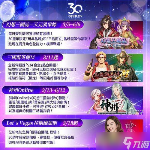 《神州》X《幻想三国志》合作内容重现「凤凰誓、黄帝篇」剧情 宇峻奥汀 30 周年庆典开启