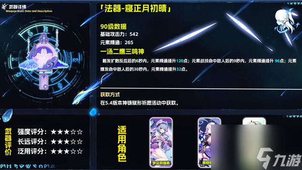 原神寝正月初晴深度剖析：风元素精通神器的专精与适配指南！