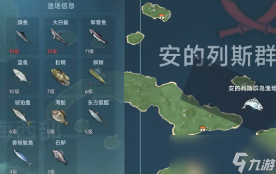 《大航海时代：传说》渔场鱼类分布一览