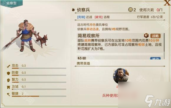 《世界启元》侦察兵兵种一览